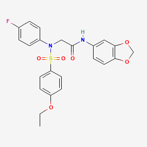 N~1~-1,3-benzodioxol-5-yl-N~2~-[(4-ethoxyphenyl)sulfonyl]-N~2~-(4-fluorophenyl)glycinamide