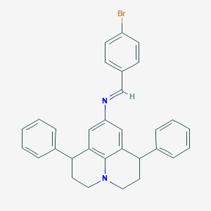 molecular formula C31H27BrN2 B421746 N-(4-bromobenzylidene)-N-(1,7-diphenyl-2,3,6,7-tetrahydro-1H,5H-pyrido[3,2,1-ij]quinolin-9-yl)amine 