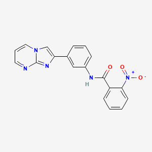 molecular formula C19H13N5O3 B4217460 N-(3-{Imidazo[1,2-A]pyrimidin-2-YL}phenyl)-2-nitrobenzamide 