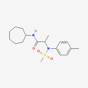 N-cycloheptyl-2-(4-methyl-N-methylsulfonylanilino)propanamide