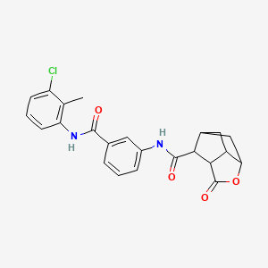 N-{3-[(3-chloro-2-methylphenyl)carbamoyl]phenyl}-2-oxohexahydro-2H-3,5-methanocyclopenta[b]furan-7-carboxamide