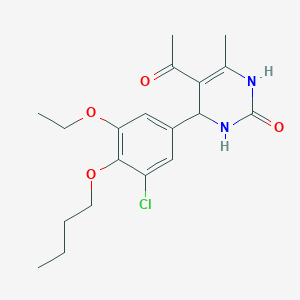 molecular formula C19H25ClN2O4 B4217494 5-acetyl-4-(4-butoxy-3-chloro-5-ethoxyphenyl)-6-methyl-3,4-dihydro-1H-pyrimidin-2-one 