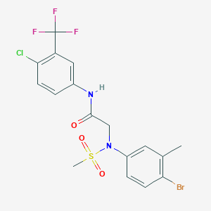 N~2~-(4-bromo-3-methylphenyl)-N~1~-[4-chloro-3-(trifluoromethyl)phenyl]-N~2~-(methylsulfonyl)glycinamide