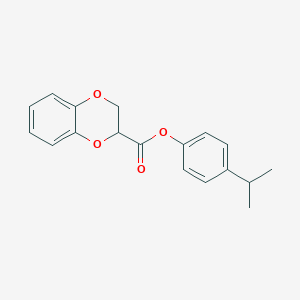 molecular formula C18H18O4 B4217523 4-isopropylphenyl 2,3-dihydro-1,4-benzodioxine-2-carboxylate 