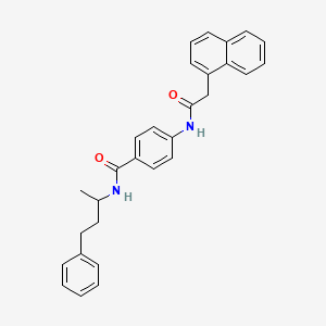 molecular formula C29H28N2O2 B4217529 4-[(2-naphthalen-1-ylacetyl)amino]-N-(4-phenylbutan-2-yl)benzamide 