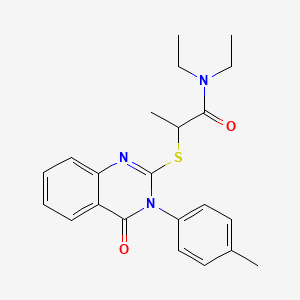 N,N-diethyl-2-{[3-(4-methylphenyl)-4-oxo-3,4-dihydro-2-quinazolinyl]thio}propanamide