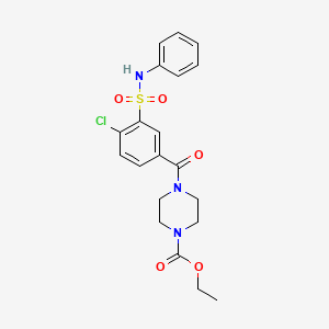 ethyl 4-[3-(anilinosulfonyl)-4-chlorobenzoyl]-1-piperazinecarboxylate