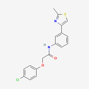 molecular formula C18H15ClN2O2S B4217615 2-(4-chlorophenoxy)-N-[3-(2-methyl-1,3-thiazol-4-yl)phenyl]acetamide 