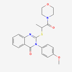 3-(4-methoxyphenyl)-2-{[1-methyl-2-(4-morpholinyl)-2-oxoethyl]thio}-4(3H)-quinazolinone