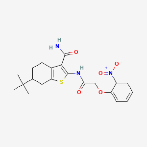 6-tert-butyl-2-{[(2-nitrophenoxy)acetyl]amino}-4,5,6,7-tetrahydro-1-benzothiophene-3-carboxamide