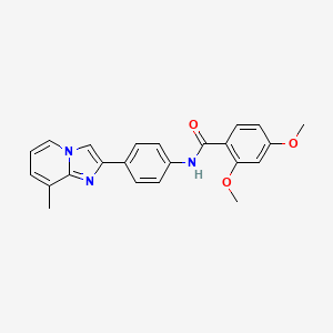 2,4-dimethoxy-N-[4-(8-methylimidazo[1,2-a]pyridin-2-yl)phenyl]benzamide