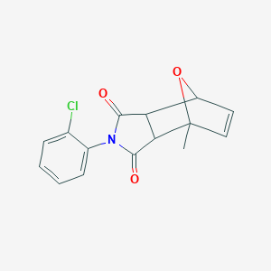 molecular formula C15H12ClNO3 B421770 2-(2-chlorophenyl)-4-methyl-3a,4,7,7a-tetrahydro-1H-4,7-epoxyisoindole-1,3-dione CAS No. 306275-87-6