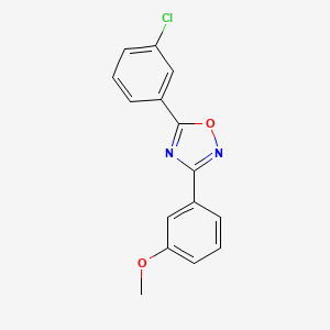 molecular formula C15H11ClN2O2 B4217723 5-(3-chlorophenyl)-3-(3-methoxyphenyl)-1,2,4-oxadiazole 