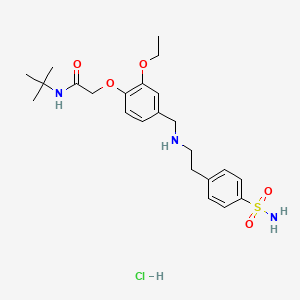 2-{4-[({2-[4-(aminosulfonyl)phenyl]ethyl}amino)methyl]-2-ethoxyphenoxy}-N-(tert-butyl)acetamide hydrochloride