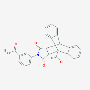 3-(1-Formyl-16,18-dioxo-17-azapentacyclo[6.6.5.0~2,7~.0~9,14~.0~15,19~]nonadeca-2,4,6,9,11,13-hexaen-17-yl)benzoic acid (non-preferred name)