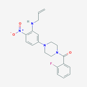 N-allyl-5-[4-(2-fluorobenzoyl)-1-piperazinyl]-2-nitroaniline