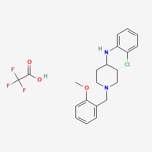 N-(2-chlorophenyl)-1-[(2-methoxyphenyl)methyl]piperidin-4-amine;2,2,2-trifluoroacetic acid