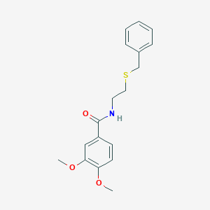 molecular formula C18H21NO3S B421776 N-[2-(benzylsulfanyl)ethyl]-3,4-dimethoxybenzamide 