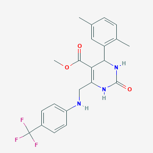 Methyl 4-(2,5-dimethylphenyl)-2-oxo-6-({[4-(trifluoromethyl)phenyl]amino}methyl)-1,2,3,4-tetrahydropyrimidine-5-carboxylate