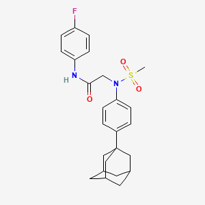 N~2~-[4-(1-adamantyl)phenyl]-N~1~-(4-fluorophenyl)-N~2~-(methylsulfonyl)glycinamide