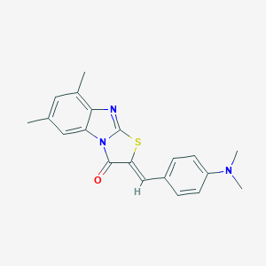 molecular formula C20H19N3OS B421782 2-[4-(dimethylamino)benzylidene]-6,8-dimethyl[1,3]thiazolo[3,2-a]benzimidazol-3(2H)-one 