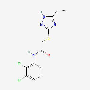 molecular formula C12H12Cl2N4OS B4217826 N-(2,3-dichlorophenyl)-2-[(5-ethyl-4H-1,2,4-triazol-3-yl)thio]acetamide 