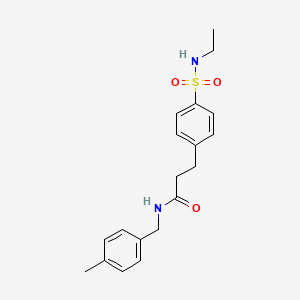 molecular formula C19H24N2O3S B4217839 3-[4-(ethylsulfamoyl)phenyl]-N-[(4-methylphenyl)methyl]propanamide 