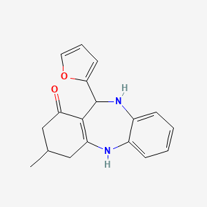 11-(2-furyl)-3-methyl-2,3,4,5,10,11-hexahydro-1H-dibenzo[b,e][1,4]diazepin-1-one