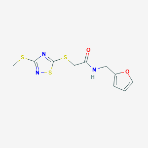 N-[(FURAN-2-YL)METHYL]-2-{[3-(METHYLSULFANYL)-1,2,4-THIADIAZOL-5-YL]SULFANYL}ACETAMIDE