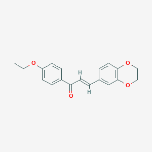 molecular formula C19H18O4 B421789 3-(2,3-Dihydro-1,4-benzodioxin-6-yl)-1-(4-ethoxyphenyl)-2-propen-1-one 