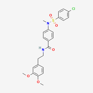 4-[[(4-chlorophenyl)sulfonyl](methyl)amino]-N-[2-(3,4-dimethoxyphenyl)ethyl]benzamide