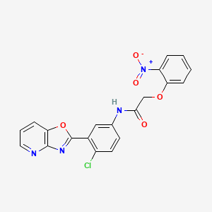 N-(4-chloro-3-[1,3]oxazolo[4,5-b]pyridin-2-ylphenyl)-2-(2-nitrophenoxy)acetamide