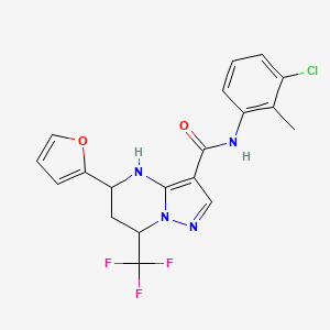 N-(3-chloro-2-methylphenyl)-5-(furan-2-yl)-7-(trifluoromethyl)-4,5,6,7-tetrahydropyrazolo[1,5-a]pyrimidine-3-carboxamide