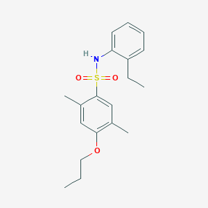 molecular formula C19H25NO3S B4217949 N-(2-ethylphenyl)-2,5-dimethyl-4-propoxybenzene-1-sulfonamide 