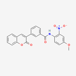 N-(4-methoxy-2-nitrophenyl)-3-(2-oxo-2H-chromen-3-yl)benzamide