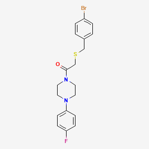 molecular formula C19H20BrFN2OS B4217987 1-{[(4-bromobenzyl)thio]acetyl}-4-(4-fluorophenyl)piperazine 