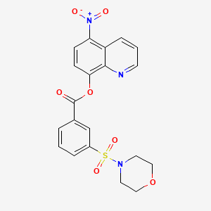 molecular formula C20H17N3O7S B4217994 5-nitroquinolin-8-yl 3-(morpholinosulfonyl)benzoate 