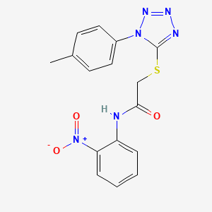 molecular formula C16H14N6O3S B4218001 2-{[1-(4-methylphenyl)-1H-tetrazol-5-yl]thio}-N-(2-nitrophenyl)acetamide 