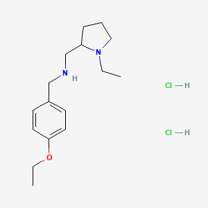 molecular formula C16H28Cl2N2O B4218010 N-[(4-ethoxyphenyl)methyl]-1-(1-ethylpyrrolidin-2-yl)methanamine;dihydrochloride 