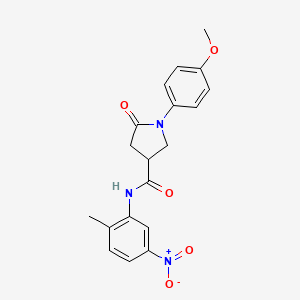 molecular formula C19H19N3O5 B4218018 1-(4-methoxyphenyl)-N-(2-methyl-5-nitrophenyl)-5-oxopyrrolidine-3-carboxamide 