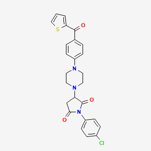 1-(4-Chlorophenyl)-3-{4-[4-(thiophen-2-ylcarbonyl)phenyl]piperazin-1-yl}pyrrolidine-2,5-dione