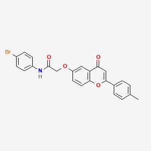 molecular formula C24H18BrNO4 B4218028 N-(4-bromophenyl)-2-{[2-(4-methylphenyl)-4-oxo-4H-chromen-6-yl]oxy}acetamide 