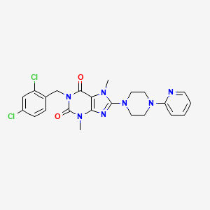 1-(2,4-dichlorobenzyl)-3,7-dimethyl-8-[4-(2-pyridinyl)-1-piperazinyl]-3,7-dihydro-1H-purine-2,6-dione