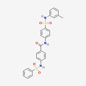 N-(4-{[(3-methylphenyl)amino]sulfonyl}phenyl)-4-[(phenylsulfonyl)amino]benzamide