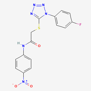 2-{[1-(4-fluorophenyl)-1H-tetrazol-5-yl]thio}-N-(4-nitrophenyl)acetamide