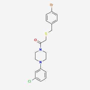 1-{[(4-bromobenzyl)thio]acetyl}-4-(3-chlorophenyl)piperazine