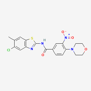 N-(5-chloro-6-methyl-1,3-benzothiazol-2-yl)-4-(4-morpholinyl)-3-nitrobenzamide