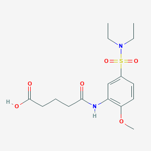 molecular formula C16H24N2O6S B4218168 5-[5-(Diethylsulfamoyl)-2-methoxyanilino]-5-oxopentanoic acid 