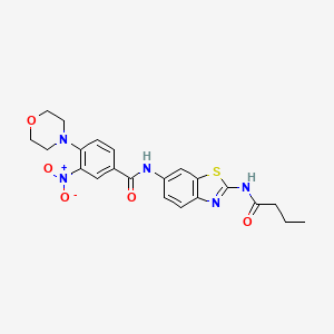 N-[2-(butyrylamino)-1,3-benzothiazol-6-yl]-4-(4-morpholinyl)-3-nitrobenzamide