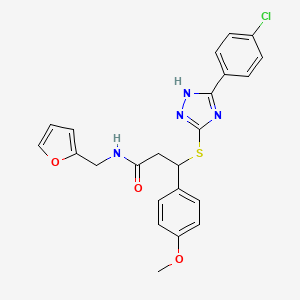 3-{[5-(4-chlorophenyl)-4H-1,2,4-triazol-3-yl]thio}-N-(2-furylmethyl)-3-(4-methoxyphenyl)propanamide